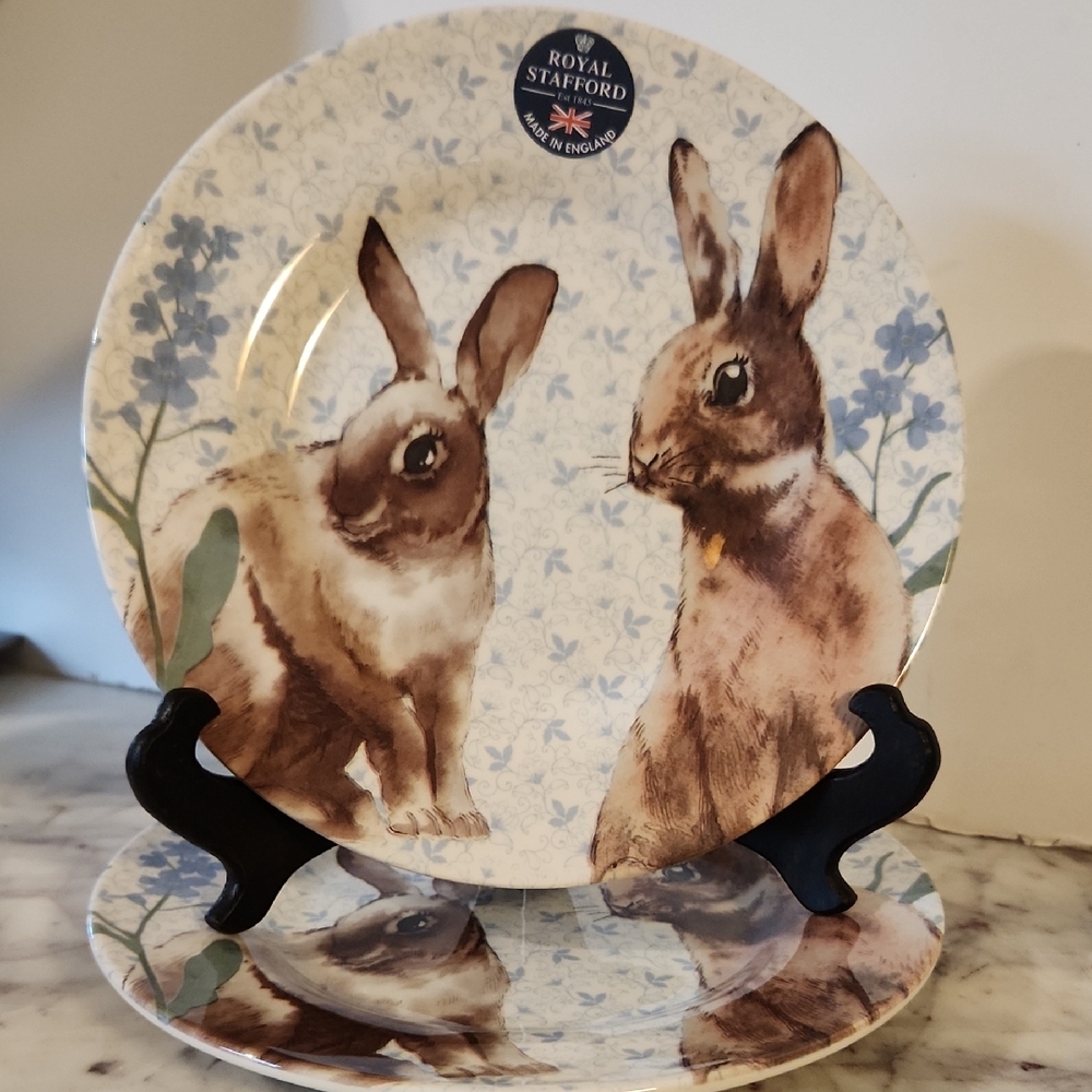 Vintage | Royal Stafford Rabbit Ceramic Salad Plate 8.5"